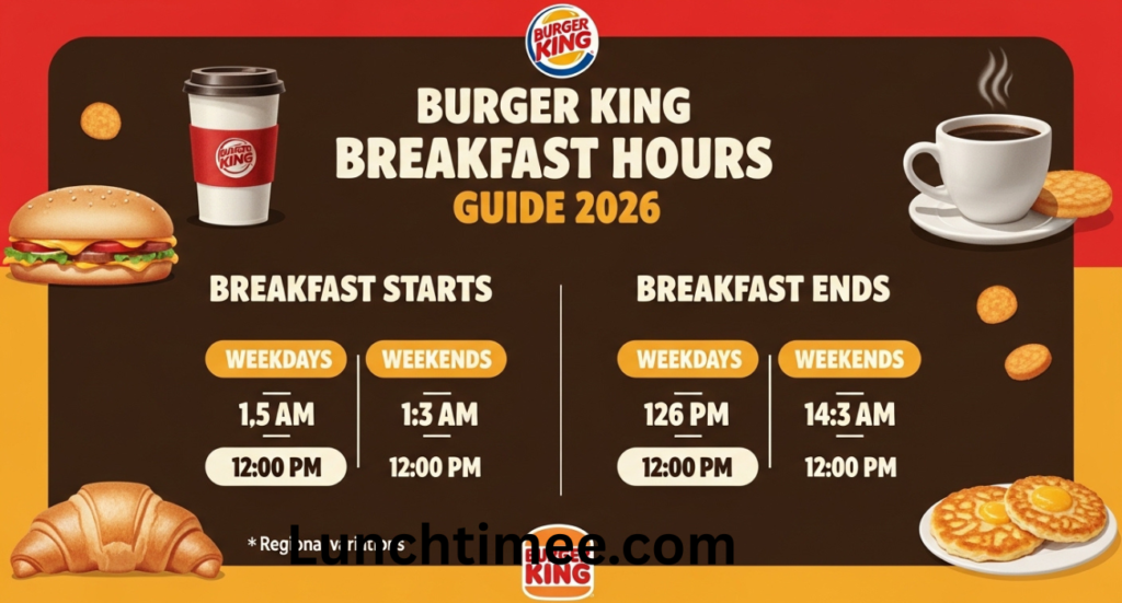 Burger King Breakfast Hours Guide 2026: What Time Breakfast Starts and Ends