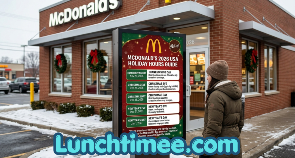 McDonald’s Holiday Hours 2026: Complete USA Guide to Christmas, Thanksgiving & Holiday Schedule