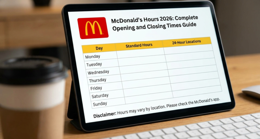 McDonald’s Hours 2026: Complete Opening and Closing Times Guide