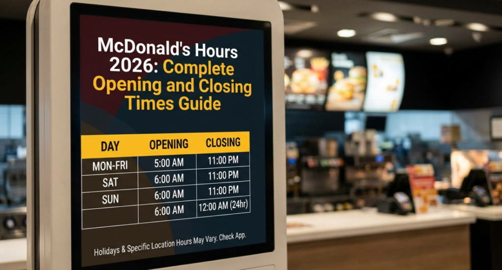 McDonald’s Hours 2026: Complete Opening and Closing Times Guide