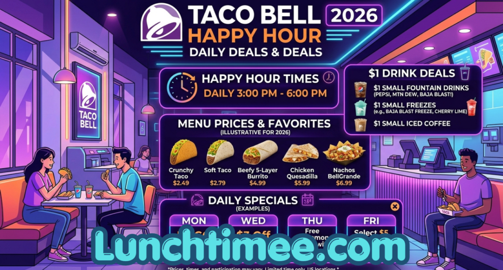 Taco Bell Happy Hour 2026: Time, $1 Drink Deals, Menu Prices & Daily Specials