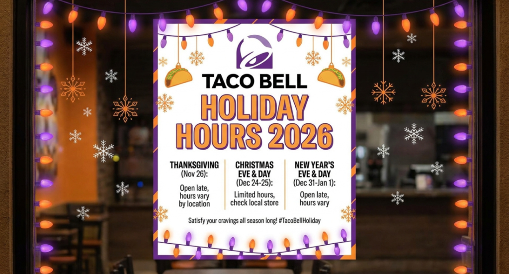 Taco Bell Holiday Hours 2026: Complete Christmas, Thanksgiving & New Year's Schedule