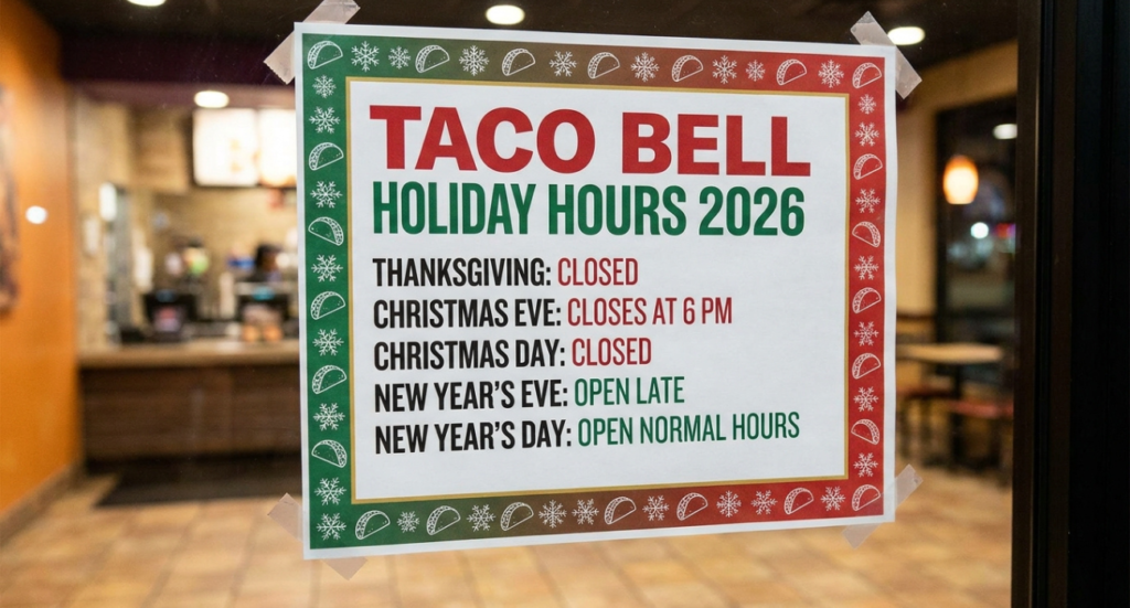 Taco Bell Holiday Hours 2026: Complete Christmas, Thanksgiving & New Year's Schedule