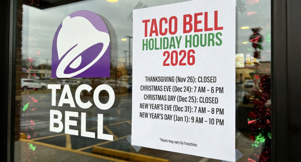 Taco Bell Holiday Hours 2026: Complete Christmas, Thanksgiving & New Year's Schedule