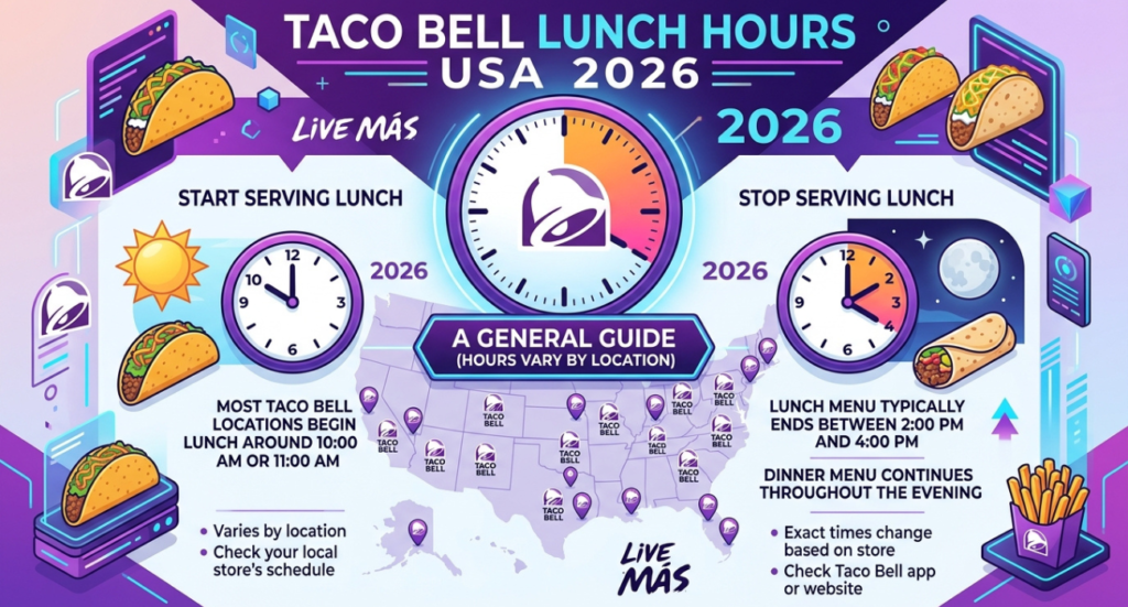 Taco Bell Lunch Hours USA 2026: What Time Does Taco Bell Start and Stop Serving Lunch?