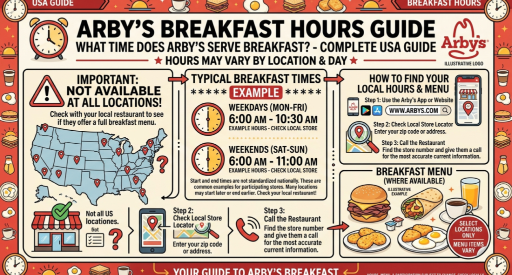 What Time Does Arby’s Serve Breakfast? Complete USA Breakfast Hours Guide