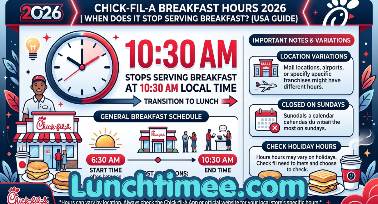 When Does Chick fil A Stop Serving Breakfast? Complete USA Breakfast Hours Guide (2026)