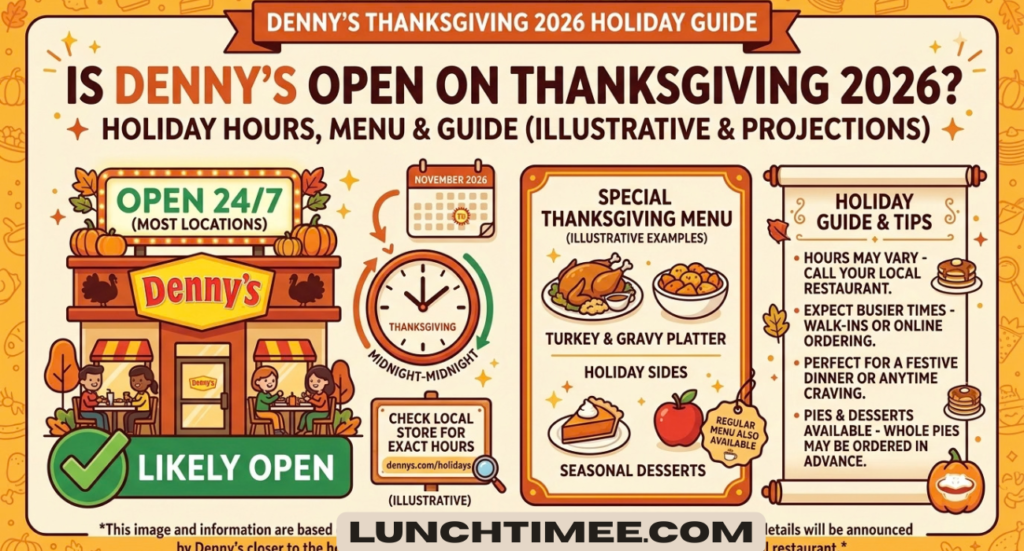 Is Denny’s Open on Thanksgiving? 2026 Hours, Menu & Holiday Guide