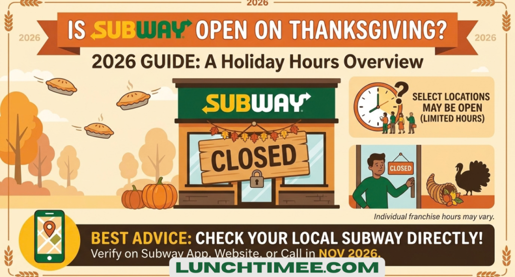 Is Subway Open on Thanksgiving? 2026 Guide