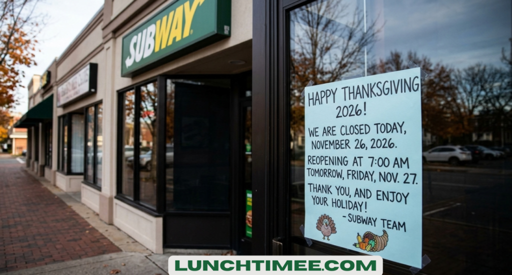 Is Subway Open on Thanksgiving? 2026 Guide
