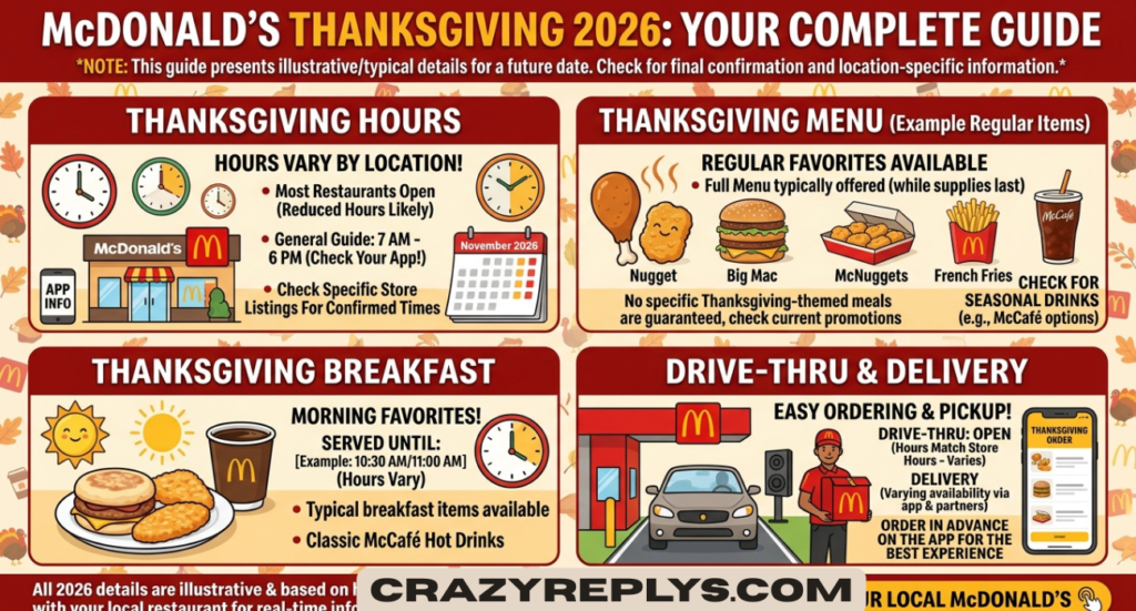 McDonald’s Thanksgiving 2026: Hours, Menu, Breakfast, and Drive-Thru Guide