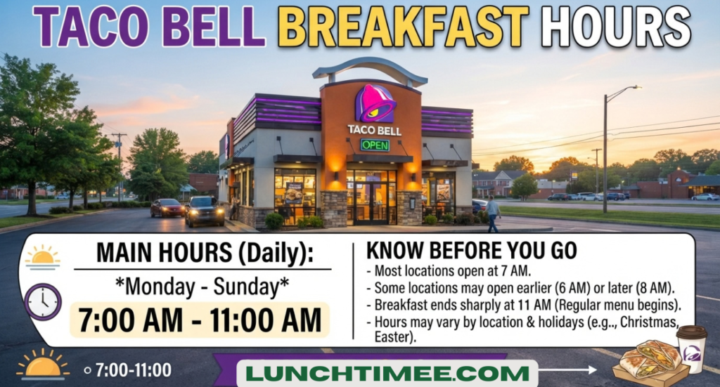 Taco Bell Breakfast Hours: Complete USA Guide